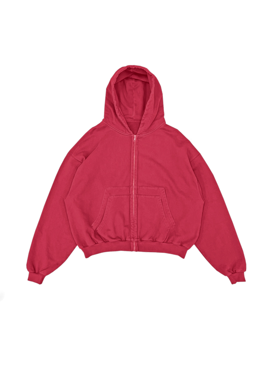 Cozy Double Pocket Jacket “Red”